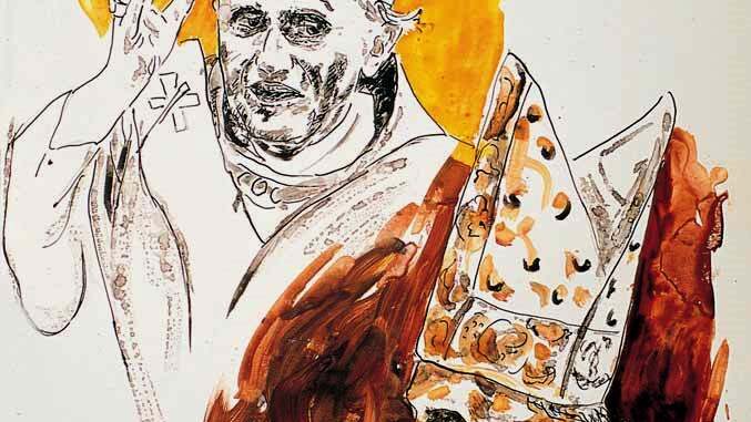 Francesco Guadagnuolo - Doppio ritratto di Benedetto XVI (002)
