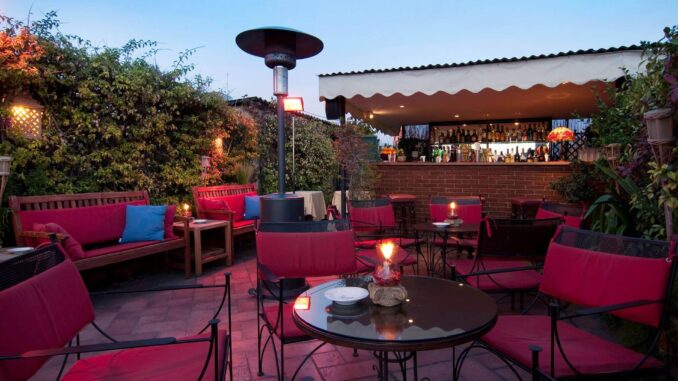 roof top american bar sitting area