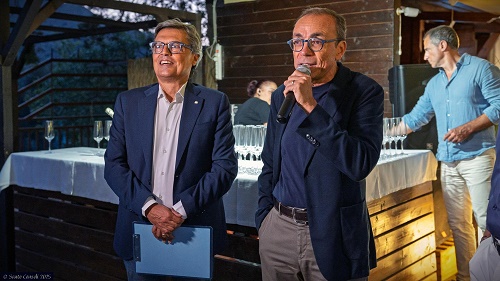 e - Salvo La Rosa con Giovanni Anfuso durante le interviste che hanno preceduto l'anteprima di Odissea (002)