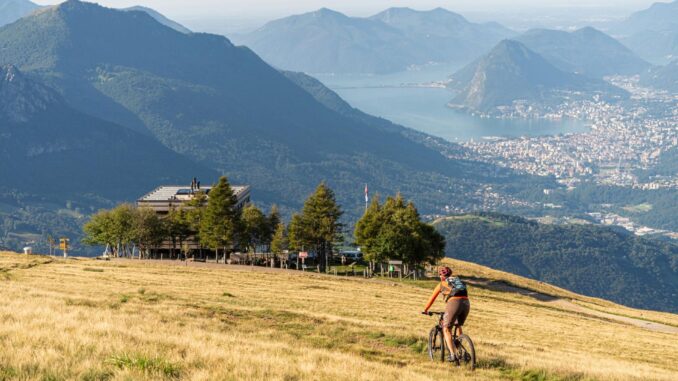 Bike Monte Bar Lugano Region Filme von Draussen